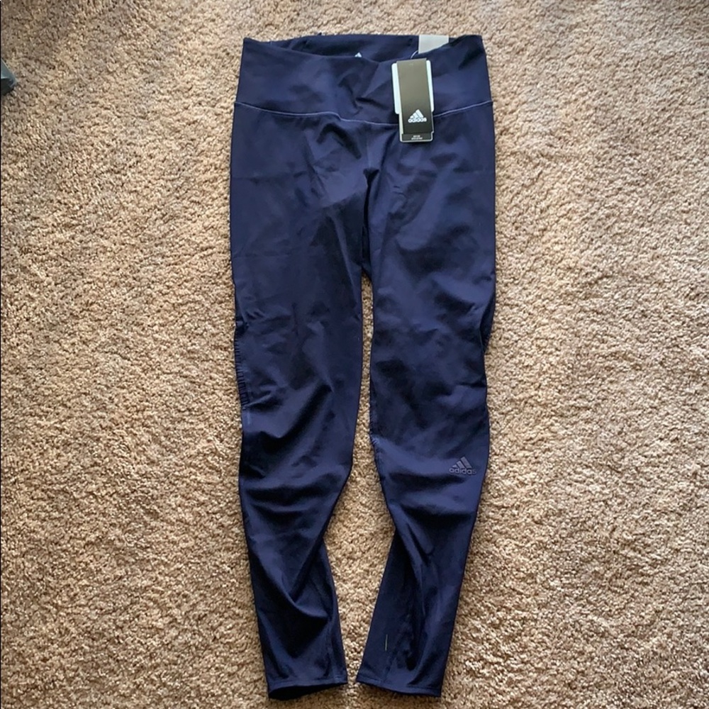 Dark Purple Adidas Long Running Tight